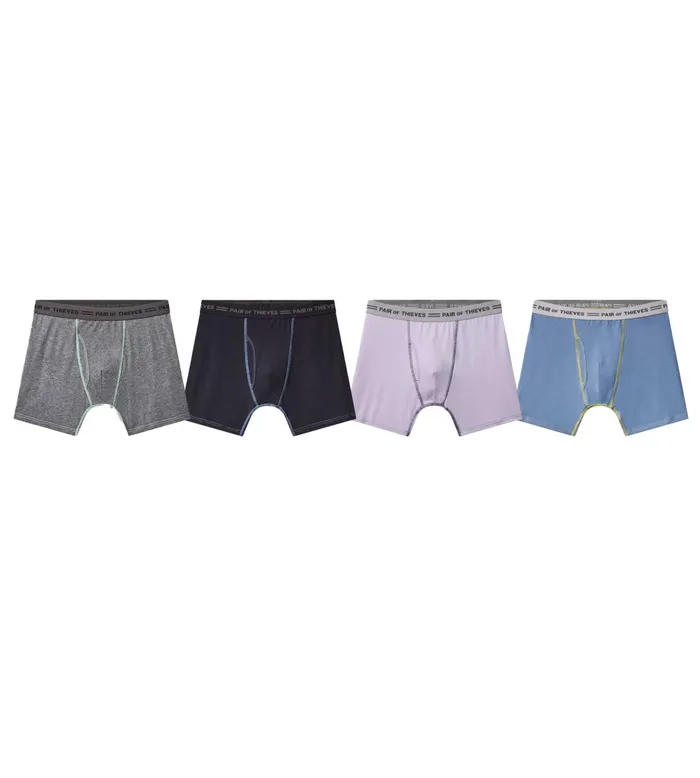 4 Way Stetch Every Day Kit Cotton Stretch Boxer Briefs Dusty Lavender Underwear 4 Pack Men Pair Of Thieves Boxer Briefs