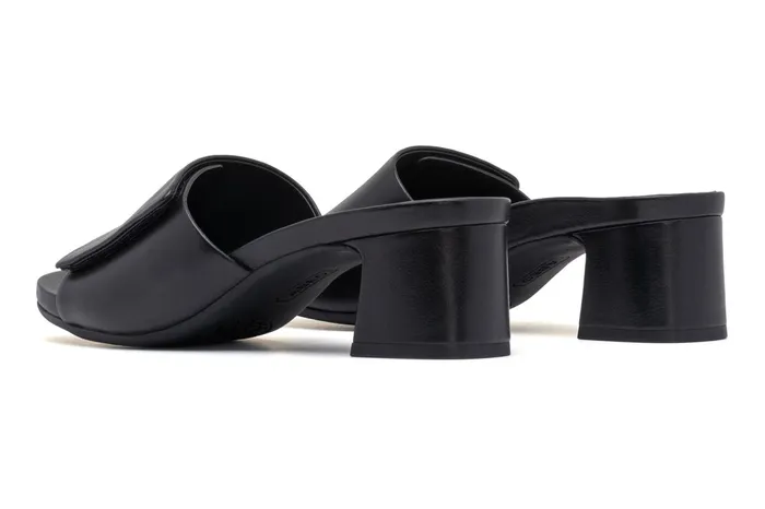 ABEO Footwear Avenue Slide Black Leather Women Dress ABEO Footwear Avenue Slide Black Leather Women Dress