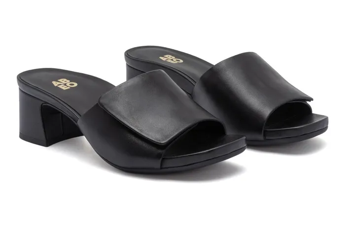 ABEO Footwear Avenue Slide Black Leather Women Dress ABEO Footwear Avenue Slide Black Leather Women Dress