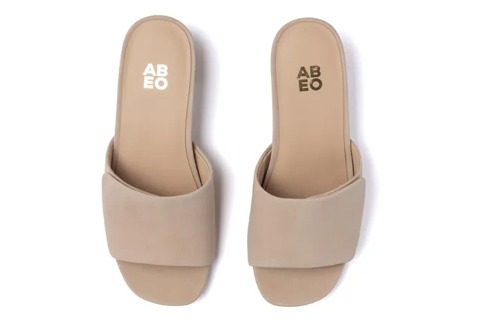 ABEO Footwear Avenue Slide Cuban Sand Suede Women Dress ABEO Footwear Avenue Slide Cuban Sand Suede Women Dress