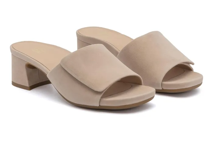 ABEO Footwear Avenue Slide Cuban Sand Suede Women Dress ABEO Footwear Avenue Slide Cuban Sand Suede Women Dress