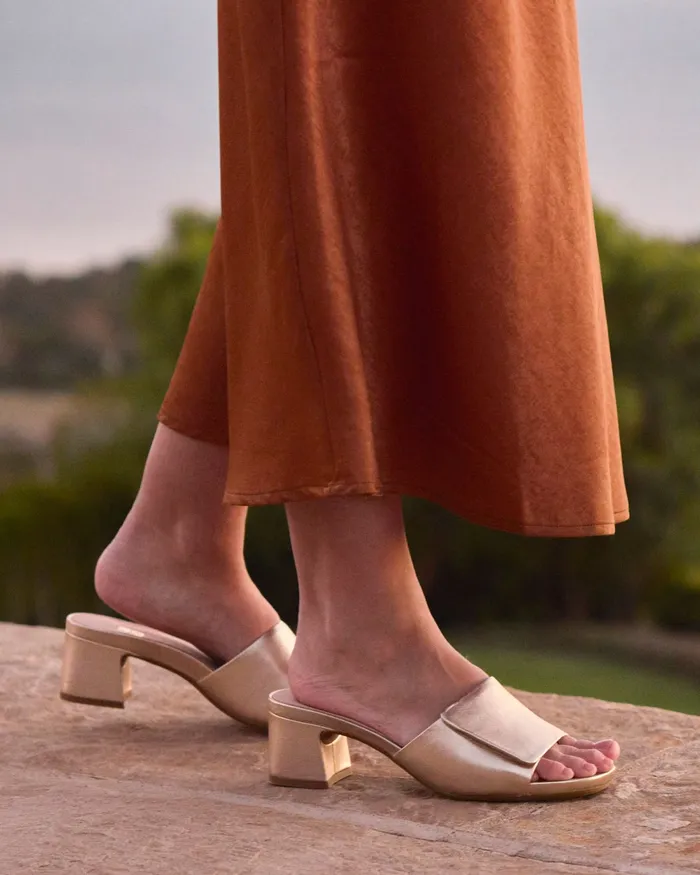 ABEO Footwear Avenue Slide Red Leather Women Dress ABEO Footwear Avenue Slide Red Leather Women Dress