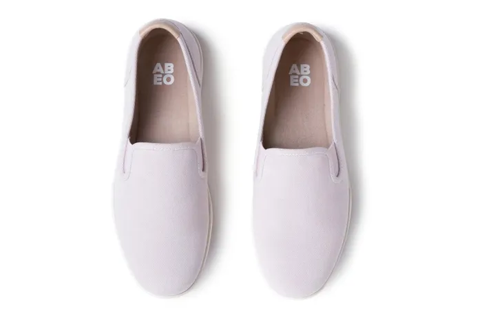 ABEO Footwear Encore Slip On Lilac Canvas Women Sneakers ABEO Footwear Encore Slip On Lilac Canvas Women Sneakers