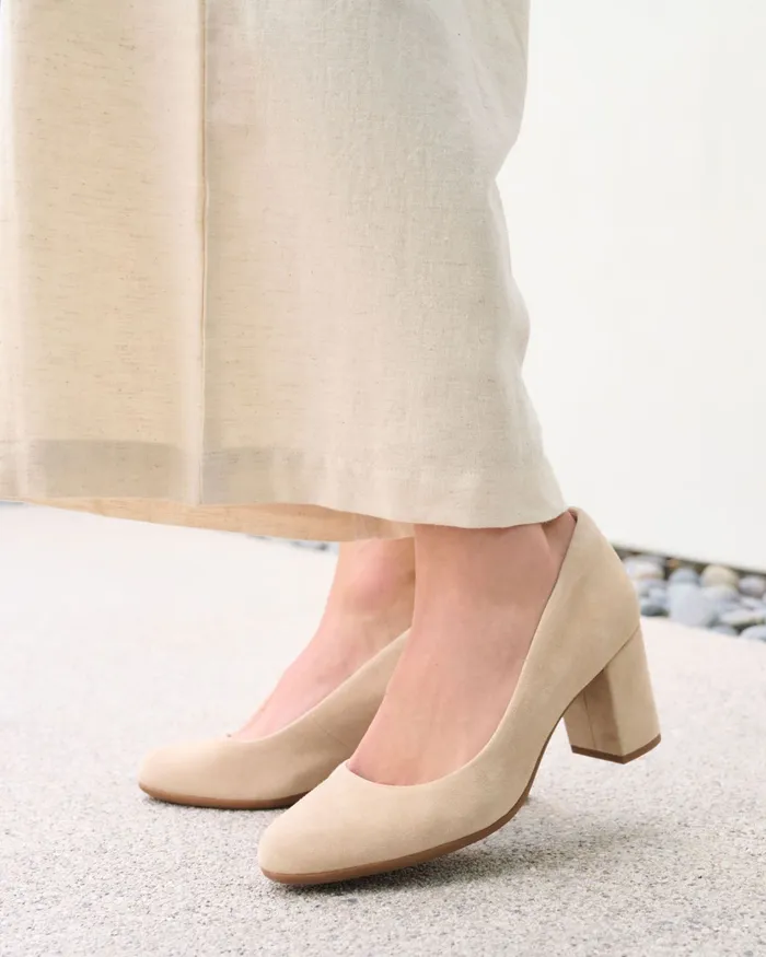 ABEO Footwear Tempo Pump Cuban Sand Suede Women Dress ABEO Footwear Tempo Pump Cuban Sand Suede Women Dress