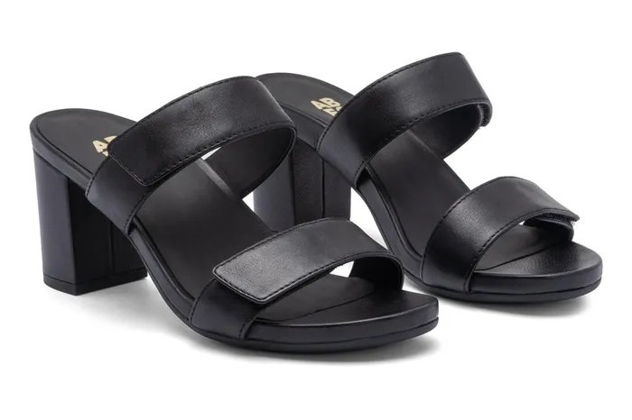 ABEO Footwear Tempo Slide Black Leather Women Dress ABEO Footwear Tempo Slide Black Leather Women Dress
