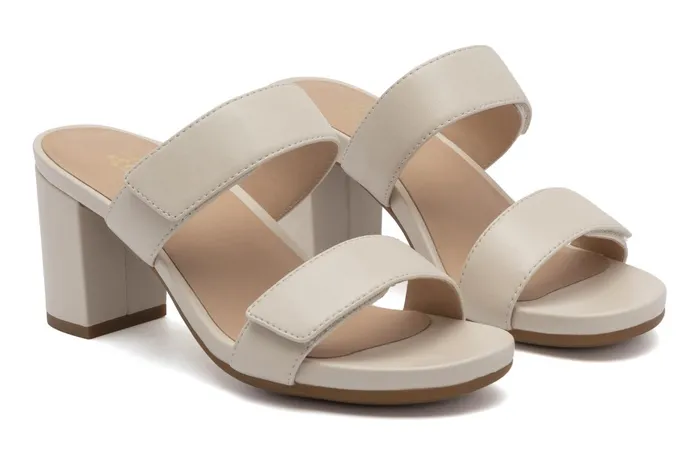 ABEO Footwear Tempo Slide Off White Leather Women Dress ABEO Footwear Tempo Slide Off White Leather Women Dress