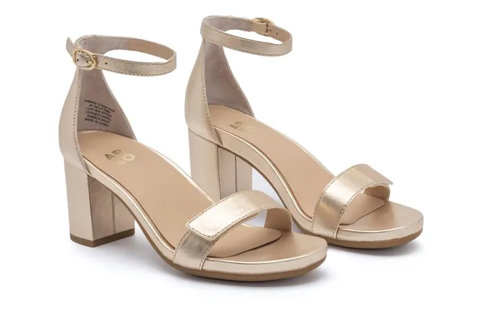 ABEO Footwear Tempo Strap Light Gold Leather Women Dress ABEO Footwear Tempo Strap Light Gold Leather Women Dress