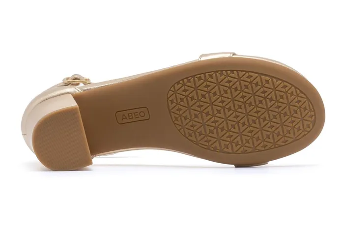 ABEO Footwear Tempo Strap Light Gold Leather Women Dress ABEO Footwear Tempo Strap Light Gold Leather Women Dress