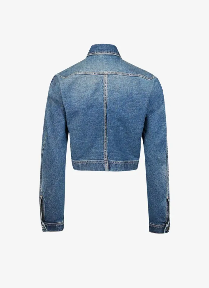 Alaa Coats and Jackets Denim Cardijacket Blue 8211 Women Alaa Coats and Jackets Denim Cardijacket Blue 8211 Women