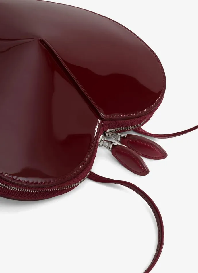 Alaa CrossBody Bags LE CUR BAG IN PATENT LEATHER Garnet Red 8211 Women