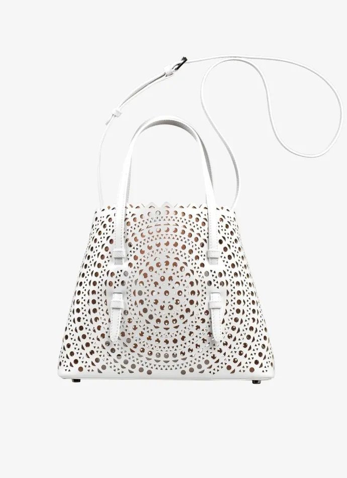 Alaa CrossBody Bags MINA 25 BAG IN VIENNE CALFSKIN Optic White 8211 Women Alaa CrossBody Bags MINA 25 BAG IN VIENNE CALFSKIN Optic White 8211 Women