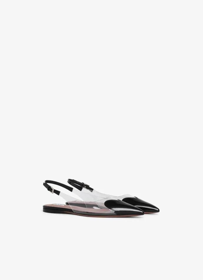Alaa Flat Shoes LE CUR FLAT SLINGBACKS IN PATENT CALFSKIN Black 8211 Women Alaa Flat Shoes LE CUR FLAT SLINGBACKS IN PATENT CALFSKIN Black 8211 Women