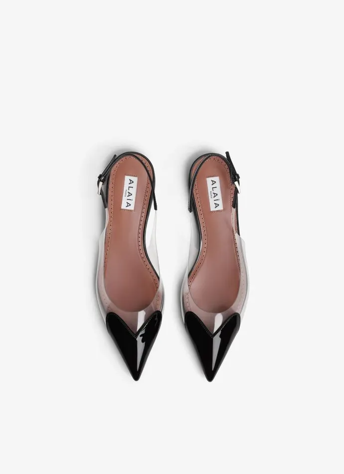 Alaa Flat Shoes LE CUR FLAT SLINGBACKS IN PATENT CALFSKIN Black 8211 Women Alaa Flat Shoes LE CUR FLAT SLINGBACKS IN PATENT CALFSKIN Black 8211 Women