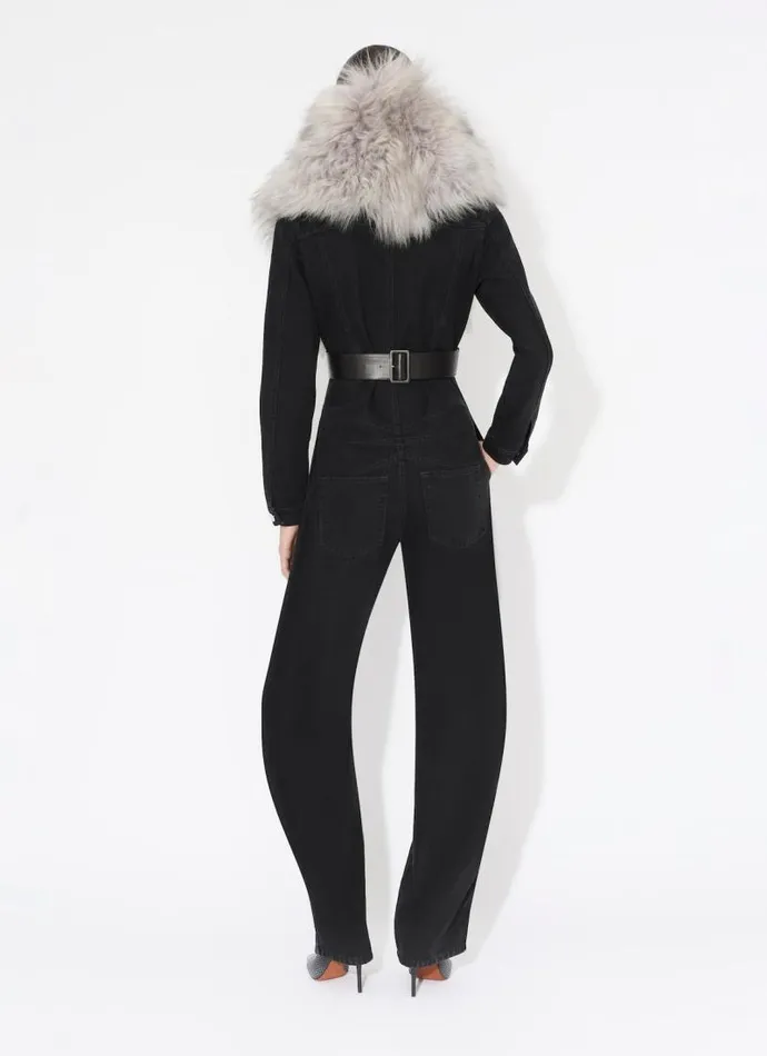 Alaa Pants and Shorts DENIM JUMPSUIT Black 8211 Women