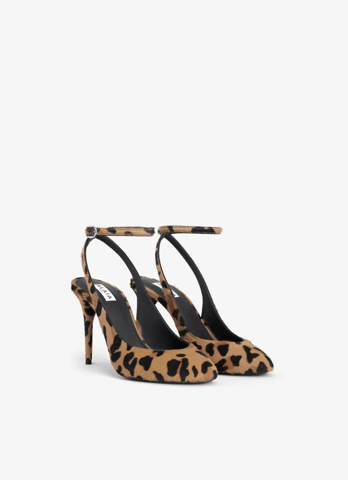 Alaa Sandals DECOLLETE SLINGBACKS IN LEOPARD HAIRCALF Brown 8211 Women Alaa Sandals DECOLLETE SLINGBACKS IN LEOPARD HAIRCALF Brown 8211 Women