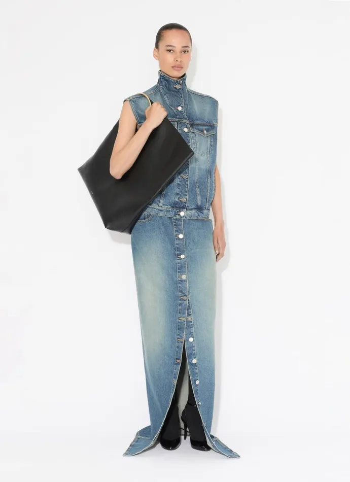Alaa Skirts DENIM SKIRT WITH KNITTED WAISTBAND Bleu Vintage 8211 Women Alaa Skirts DENIM SKIRT WITH KNITTED WAISTBAND Bleu Vintage 8211 Women