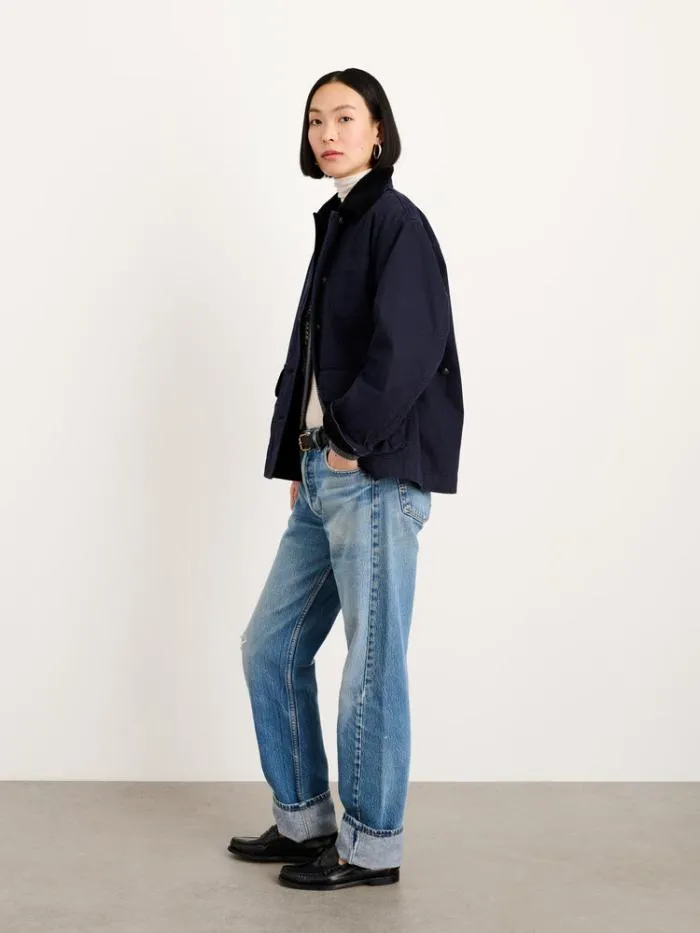 Alex Mill Jackets Outerwear Mel Jacket In Herringbone Cotton Dark Navy 8211 Women