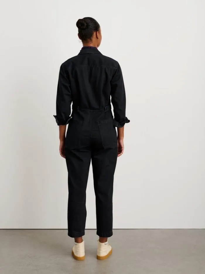 Alex Mill Jumpsuits Standard Zip Jumpsuit In Herringbone Washed Black 8211 Women