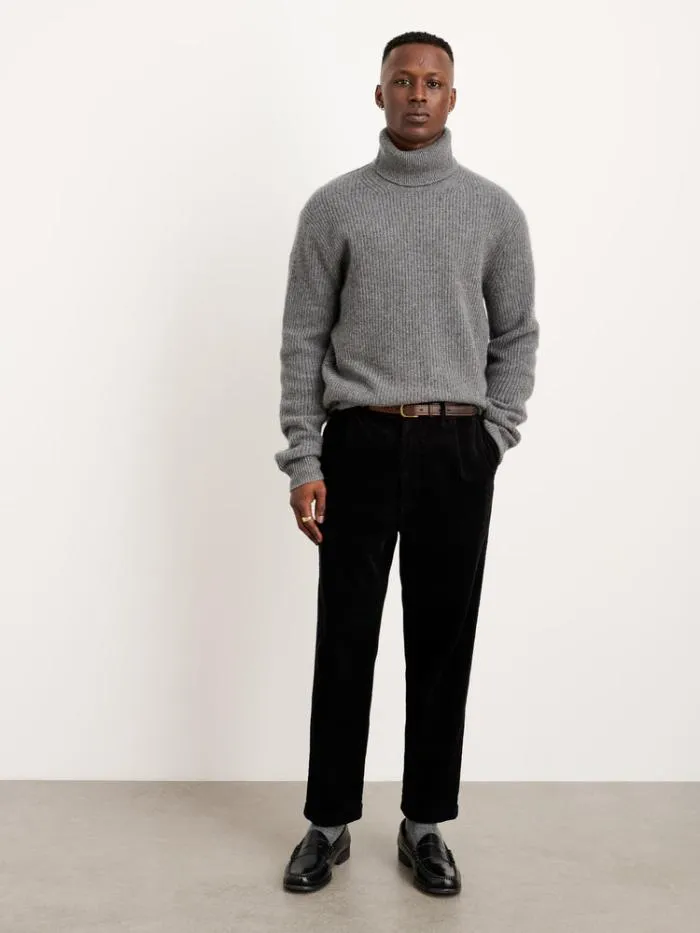 Alex Mill Pants Standard Pleated Pant In Corduroy Black 8211 Men