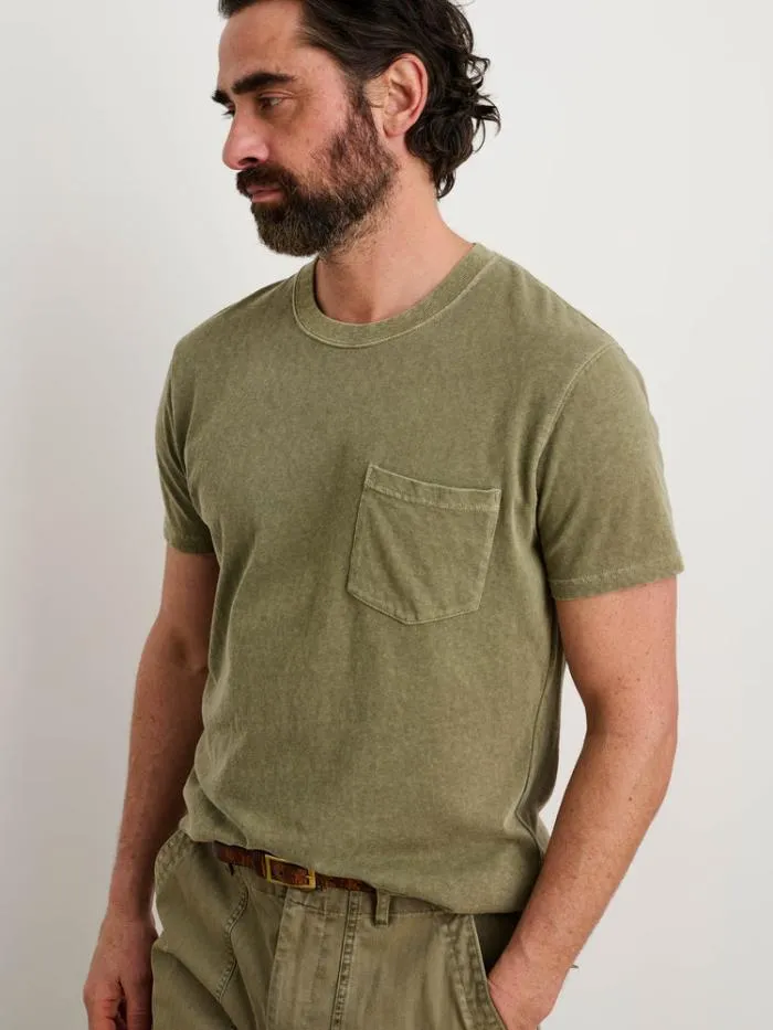 Alex Mill Tees Polos Vintage Wash Pocket Tee Bay Leaf 8211 Men