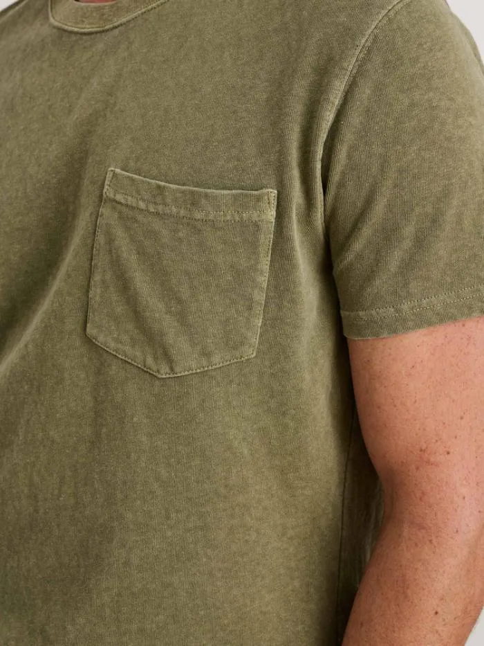 Alex Mill Tees Polos Vintage Wash Pocket Tee Bay Leaf 8211 Men