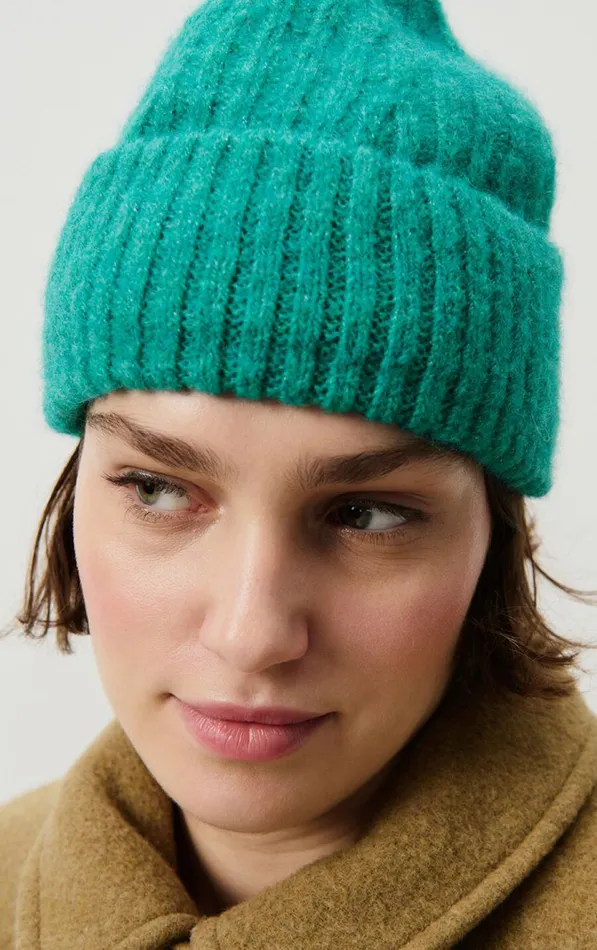 American Vintage Beanies and Caps WomenMen Beanie East Melange Duck Blue American Vintage Beanies and Caps WomenMen Beanie East Melange Duck Blue