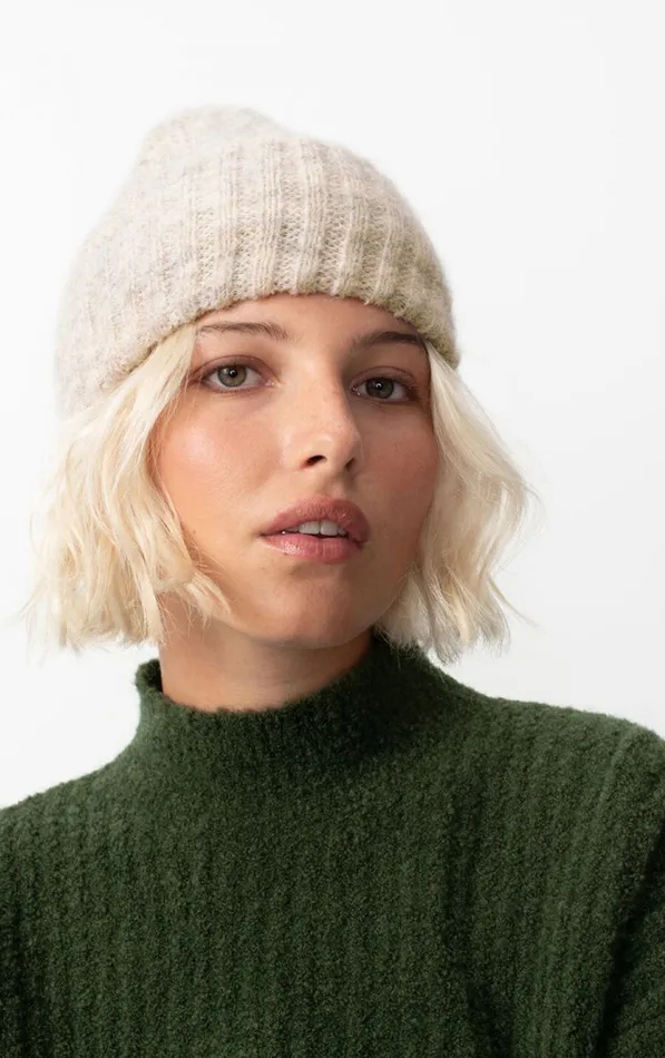 American Vintage Beanies and Caps WomenMen Beanie East Melange Powder Snow American Vintage Beanies and Caps WomenMen Beanie East Melange Powder Snow