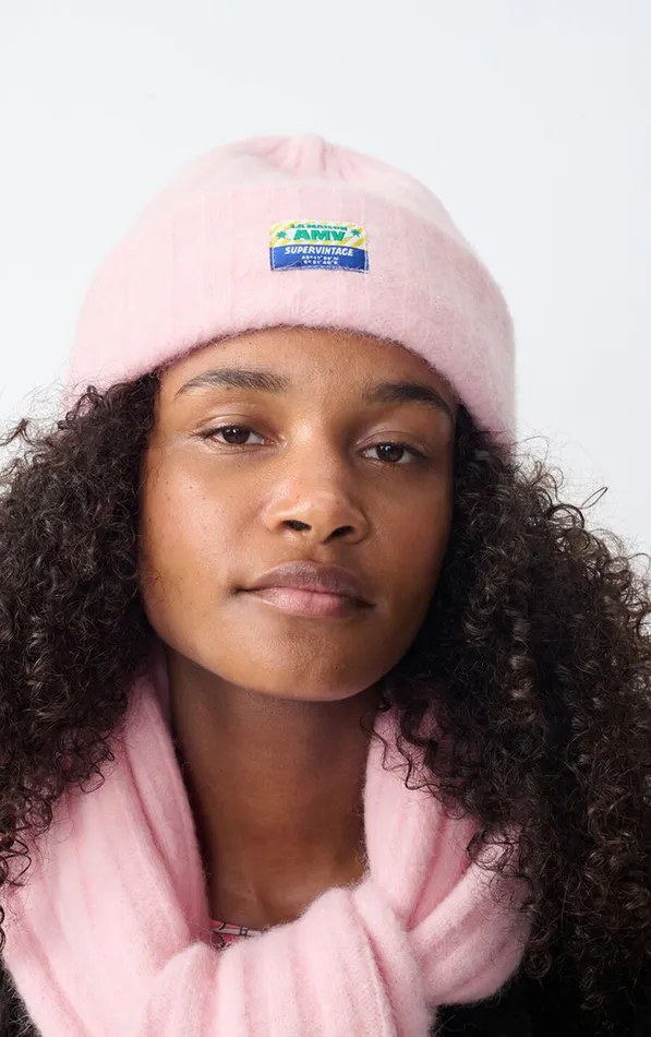 American Vintage Beanies and Caps WomenMen Beanie Vitow Melange Sugared Almond