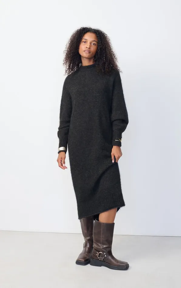 American Vintage Dresses Women Dress Nuny Melange Charcoal