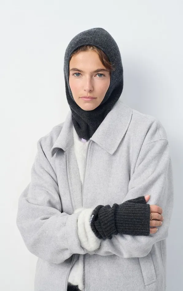 American Vintage Gloves Women Mittens Raxow Charcoal Melange
