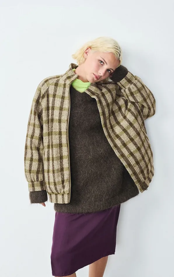American Vintage Jackets and Blazers Women Jacket Tursburg Lizard Tartan