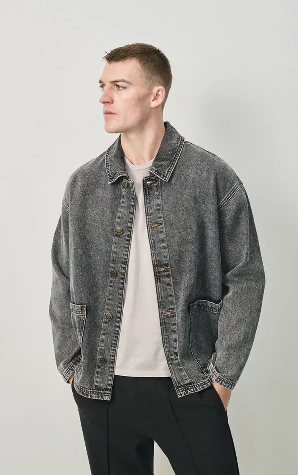 American Vintage Jackets and Blazers WomenMen Jacket Yopday Salt And Pepper