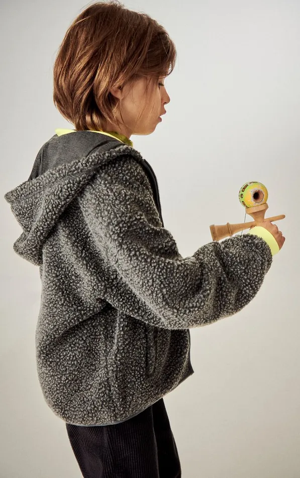 American Vintage Jackets and Coats Kids Jacket Hoktown Melange Charcoal American Vintage Jackets and Coats Kids Jacket Hoktown Melange Charcoal