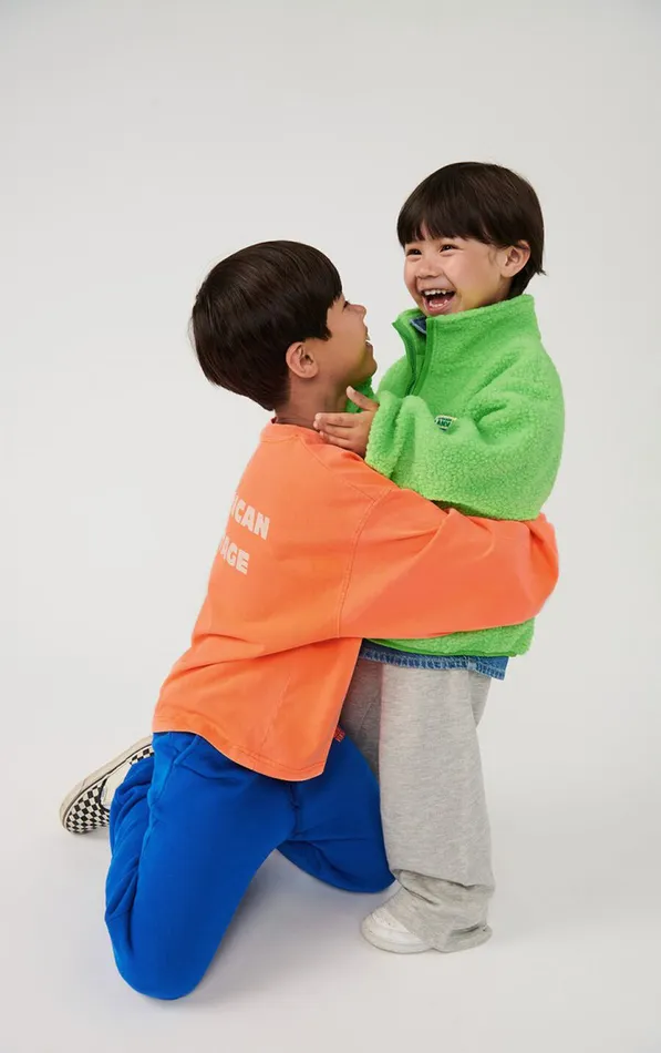 American Vintage Jackets and Coats Kids Jacket Hoktown Melange Fluorescent Green American Vintage Jackets and Coats Kids Jacket Hoktown Melange Fluorescent Green