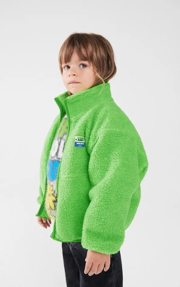American Vintage Jackets and Coats Kids Jacket Hoktown Melange Fluorescent Green American Vintage Jackets and Coats Kids Jacket Hoktown Melange Fluorescent Green