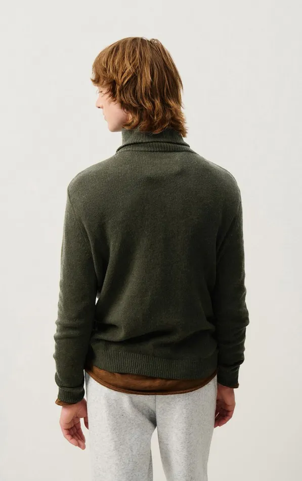 American Vintage Jumpers and Cardigans Men Jumper Falyday Seaweed Black Melange American Vintage Jumpers and Cardigans Men Jumper Falyday Seaweed Black Melange