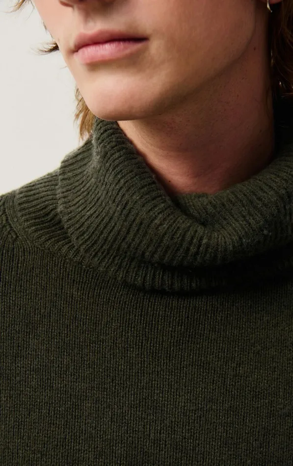 American Vintage Jumpers and Cardigans Men Jumper Falyday Seaweed Black Melange American Vintage Jumpers and Cardigans Men Jumper Falyday Seaweed Black Melange