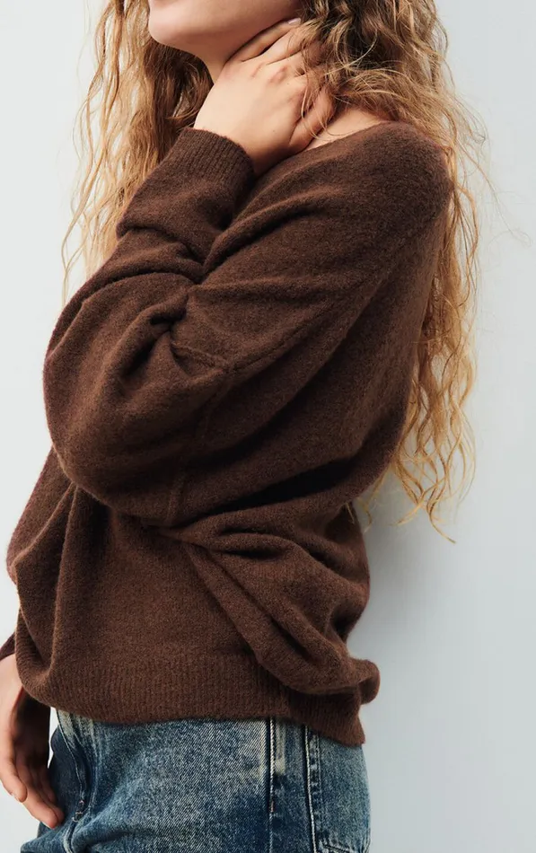 American Vintage Jumpers and Cardigans Women Jumper Damsville Black Brownie Melange American Vintage Jumpers and Cardigans Women Jumper Damsville Black Brownie Melange