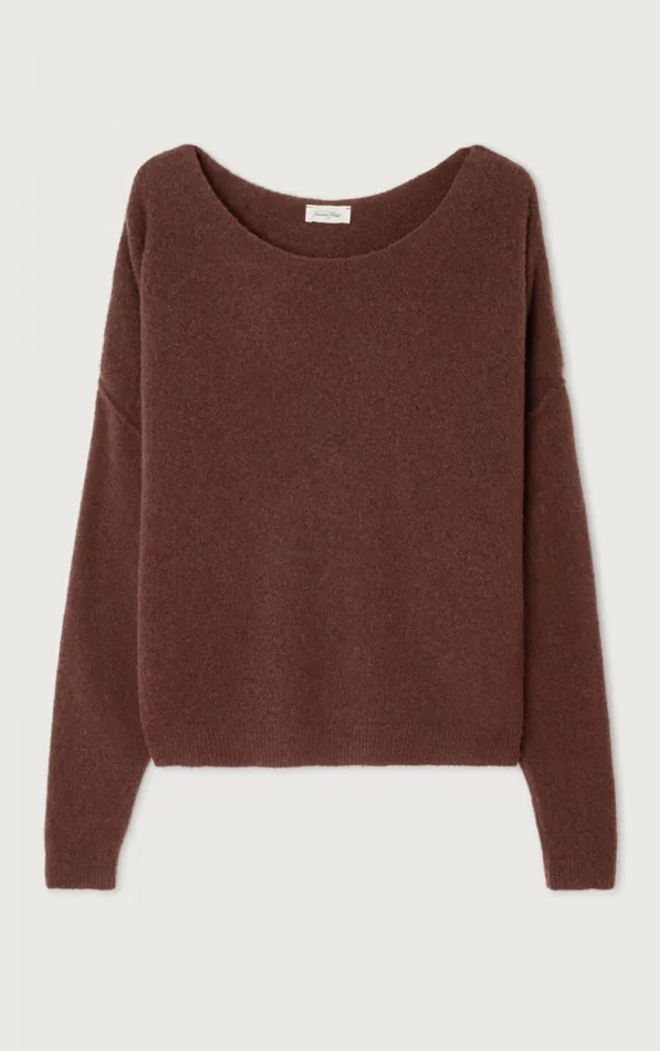 American Vintage Jumpers and Cardigans Women Jumper Damsville Black Brownie Melange American Vintage Jumpers and Cardigans Women Jumper Damsville Black Brownie Melange