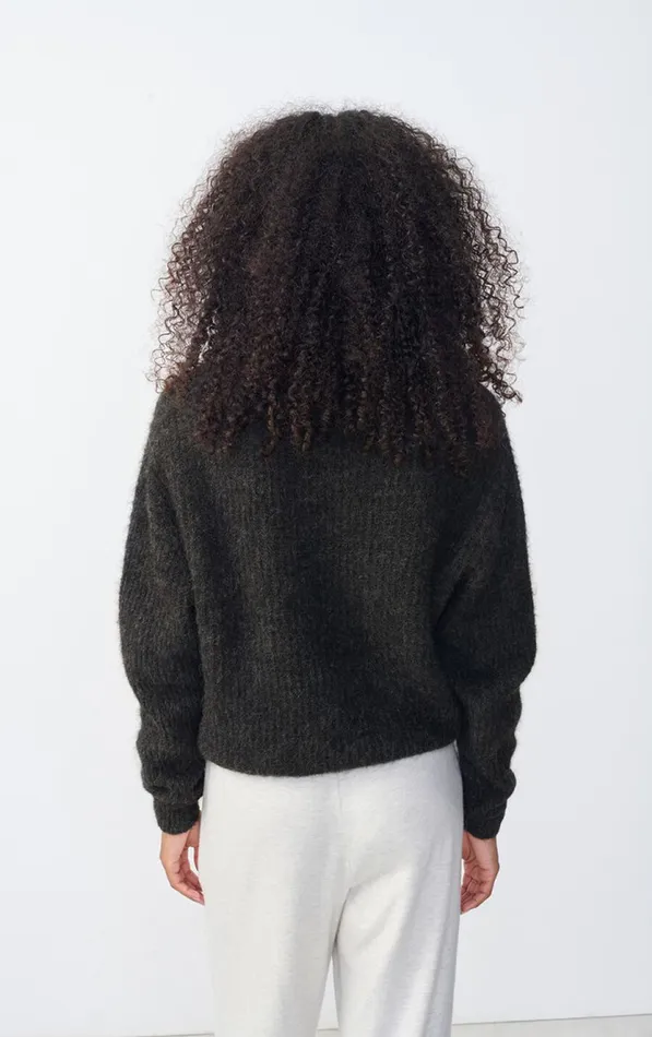 American Vintage Jumpers and Cardigans Women Jumper East Melange Charcoal American Vintage Jumpers and Cardigans Women Jumper East Melange Charcoal