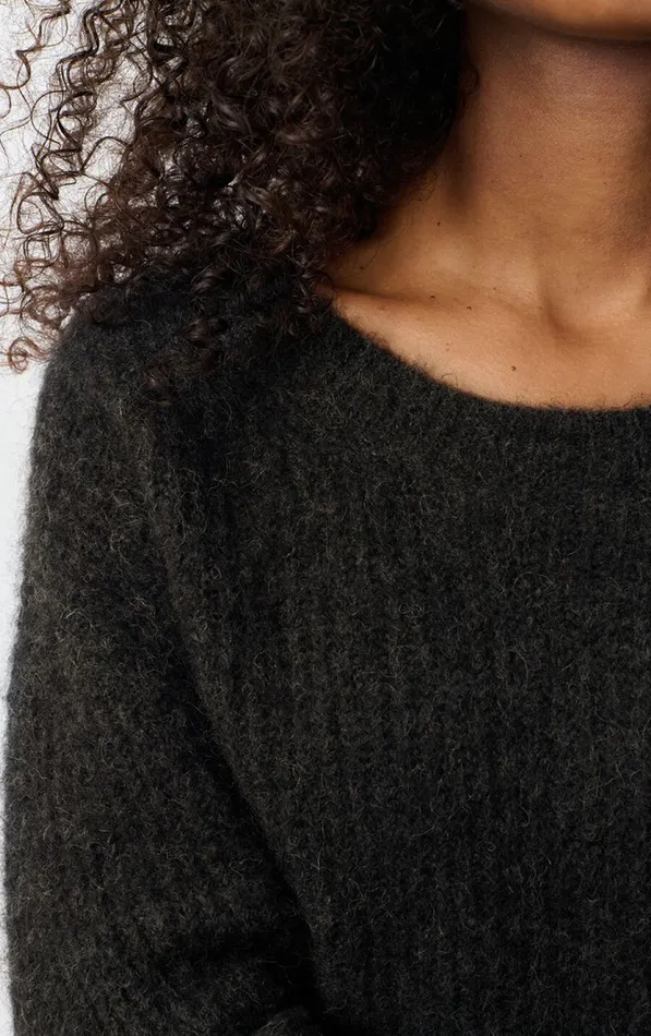 American Vintage Jumpers and Cardigans Women Jumper East Melange Charcoal American Vintage Jumpers and Cardigans Women Jumper East Melange Charcoal