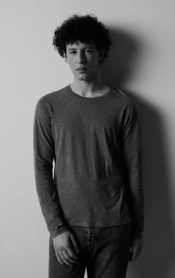 American Vintage Long Sleeve TShirts Men TShirt Decatur Heather Grey