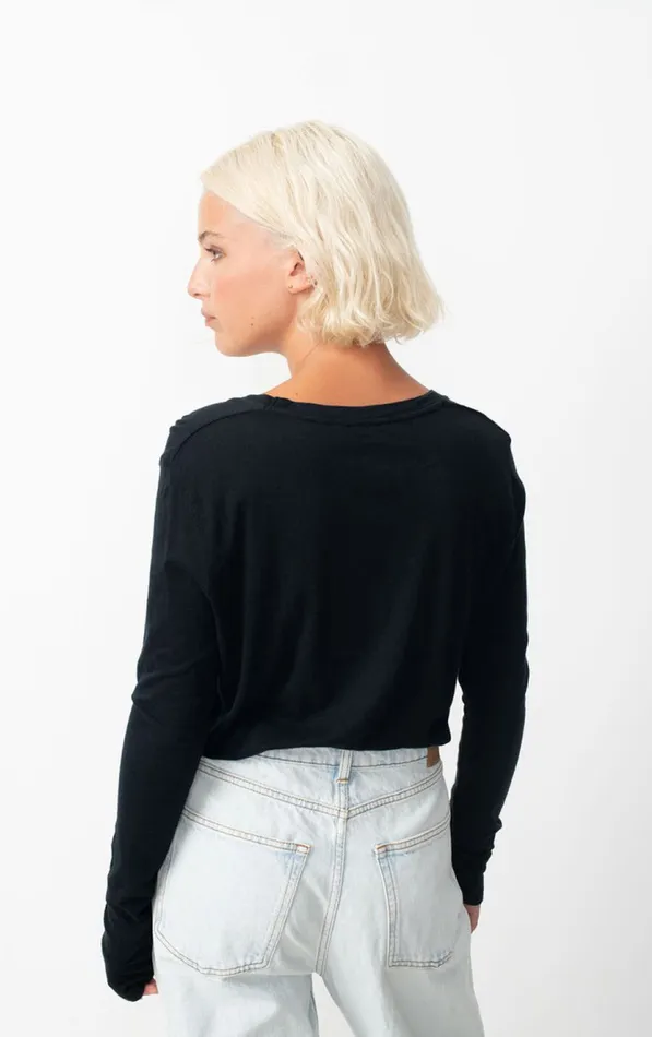 American Vintage Long Sleeve TShirts Women TShirt Jacksonville Black American Vintage Long Sleeve TShirts Women TShirt Jacksonville Black