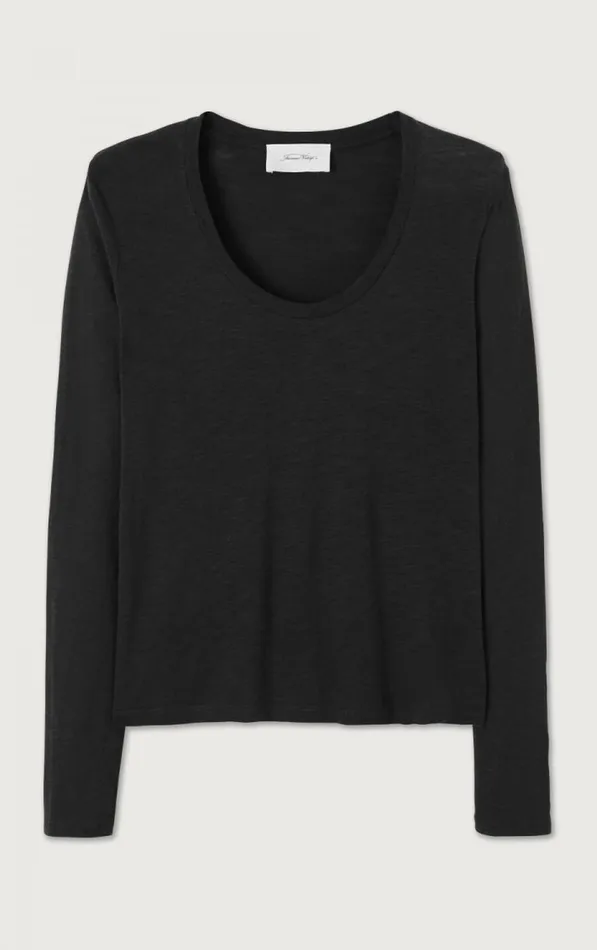 American Vintage Long Sleeve TShirts Women TShirt Jacksonville Black American Vintage Long Sleeve TShirts Women TShirt Jacksonville Black