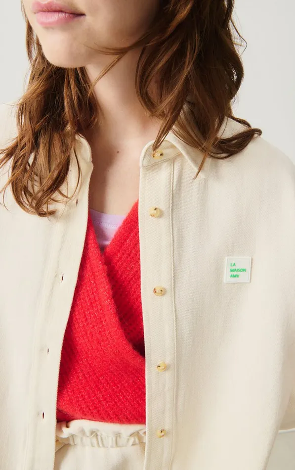 American Vintage Shirts Women Shirt Afaz Ecru American Vintage Shirts Women Shirt Afaz Ecru