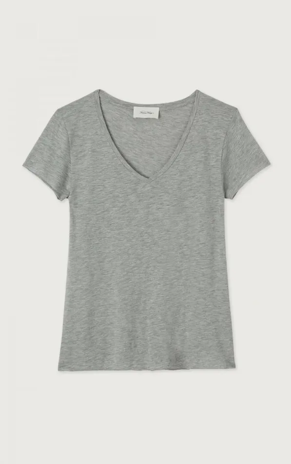 American Vintage Short Sleeve TShirts Women TShirt Jacksonville Heather Grey American Vintage Short Sleeve TShirts Women TShirt Jacksonville Heather Grey