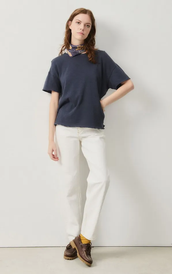 American Vintage Short Sleeve TShirts Women TShirt Sonoma Navy Blue Vintage American Vintage Short Sleeve TShirts Women TShirt Sonoma Navy Blue Vintage