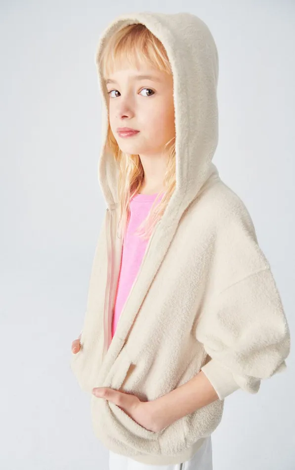 American Vintage Sweatshirts Kids Hoodie Bobypark Ecru American Vintage Sweatshirts Kids Hoodie Bobypark Ecru