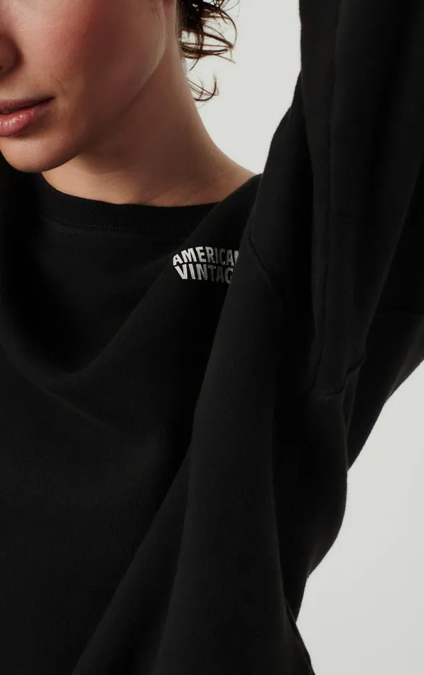 American Vintage Sweatshirts Women Sweatshirt Izubird Vintage Licorice American Vintage Sweatshirts Women Sweatshirt Izubird Vintage Licorice