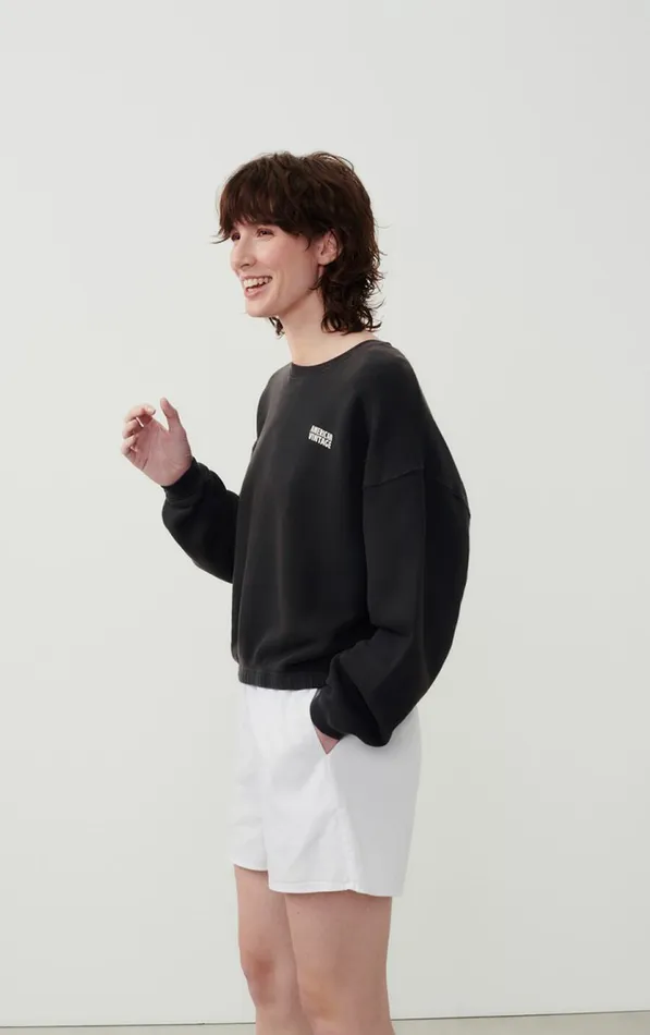 American Vintage Sweatshirts Women Sweatshirt Izubird Vintage Licorice American Vintage Sweatshirts Women Sweatshirt Izubird Vintage Licorice